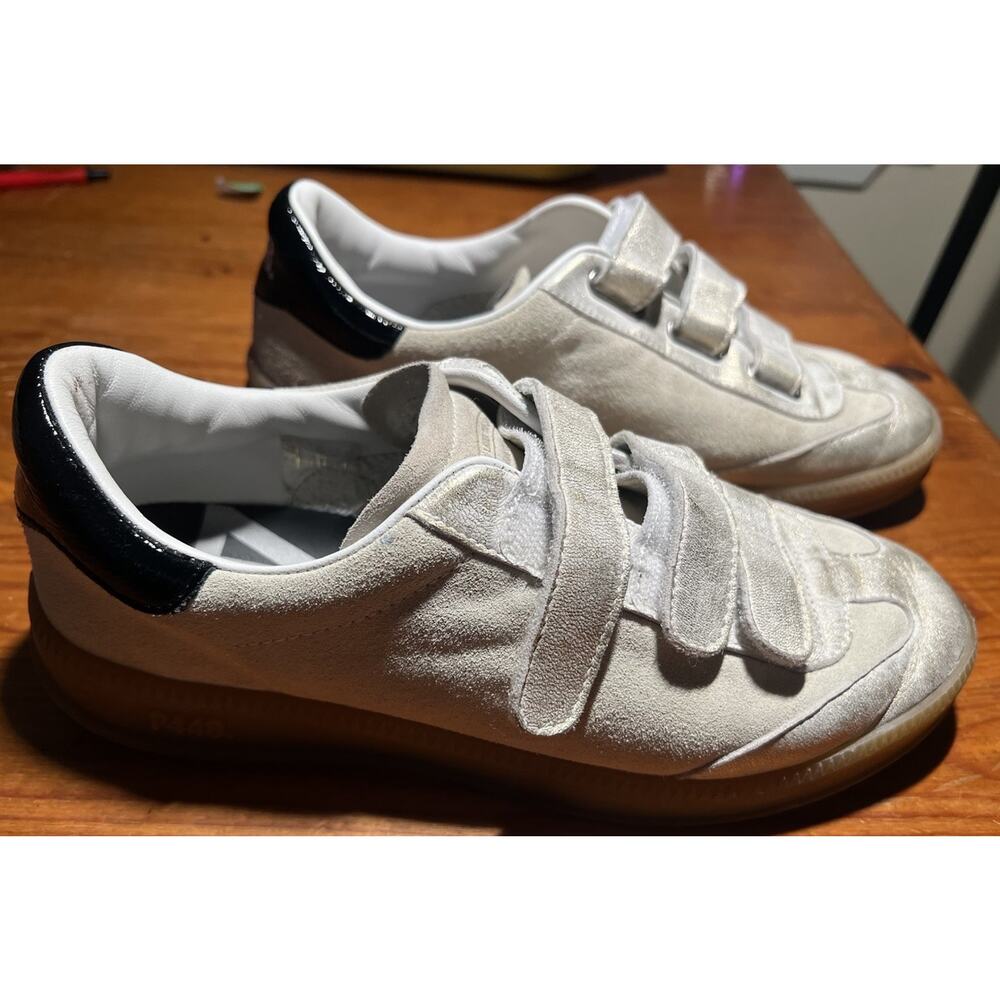P448 Capri Sneakers Cream Suede Metallic Monza Women’s Size 38 $325